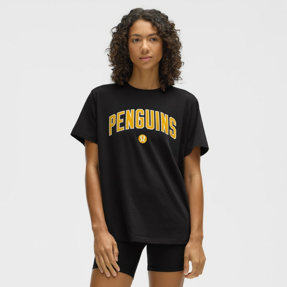 Pittsburgh Penguins lululemon Women's All Yours Organic Cotton T-Shirt - Black | US 203169862