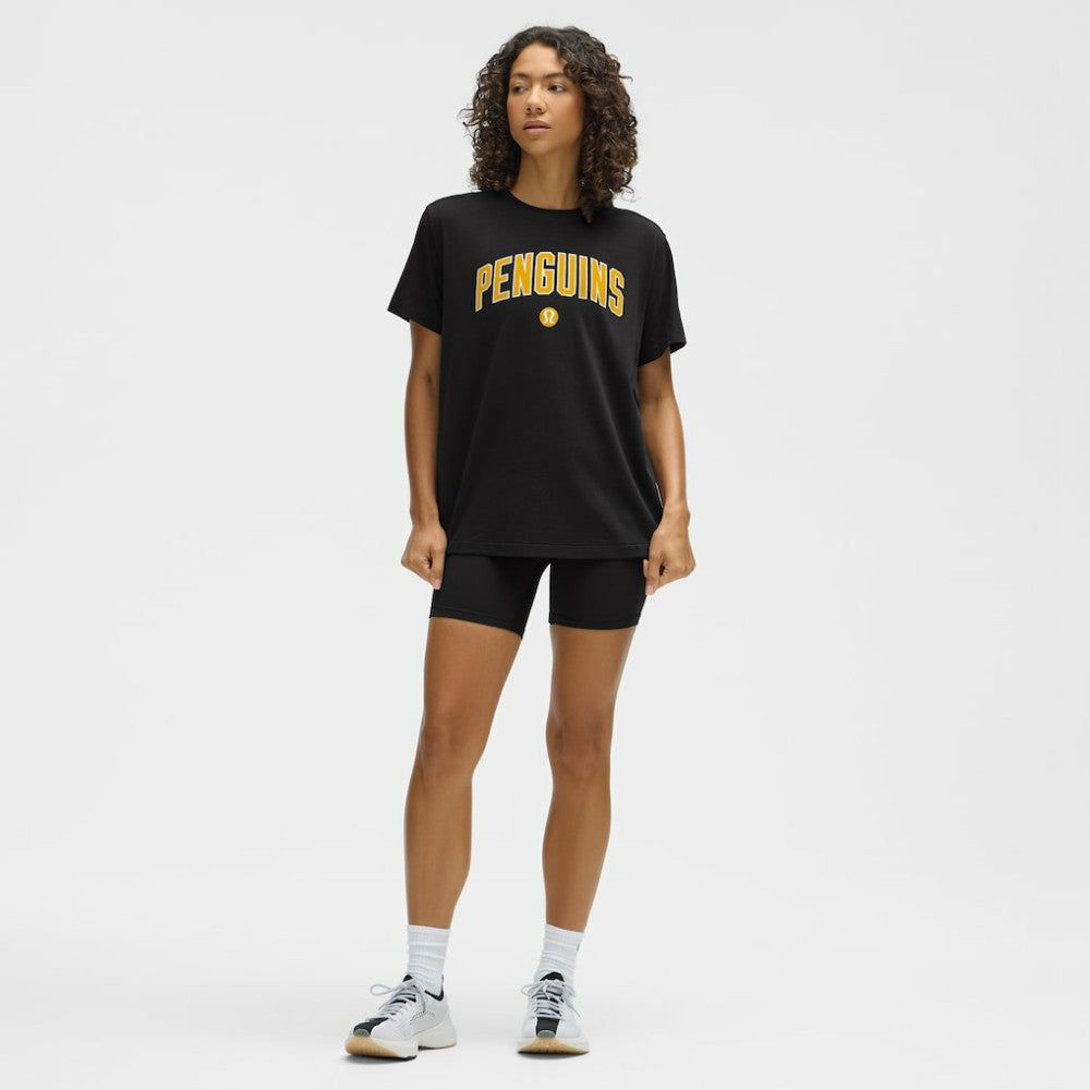 Pittsburgh Penguins lululemon Women's All Yours Organic Cotton T-Shirt - Black | US 203169862