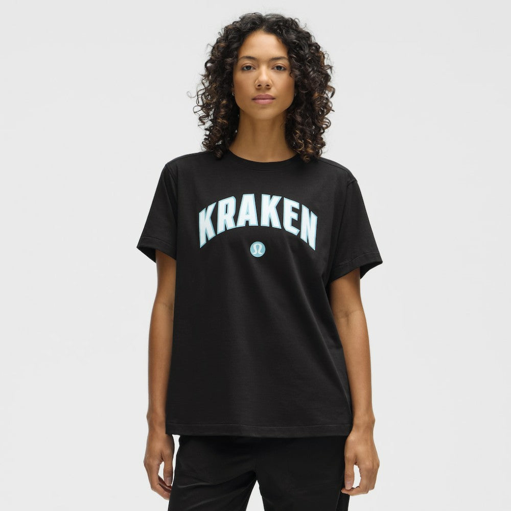 Seattle Kraken lululemon Women's All Yours Organic Cotton T-Shirt - Black | US 203169864