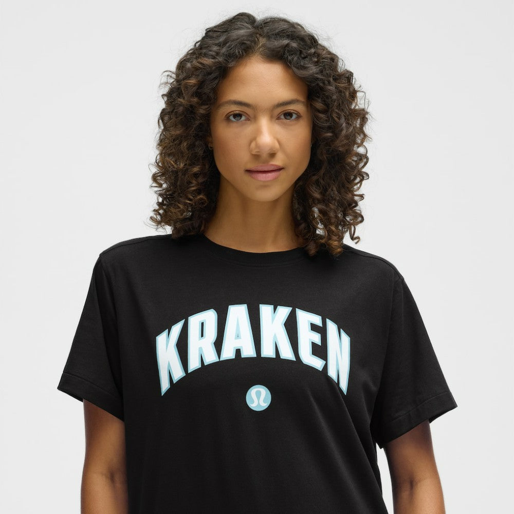 Seattle Kraken lululemon Women's All Yours Organic Cotton T-Shirt - Black | US 203169864