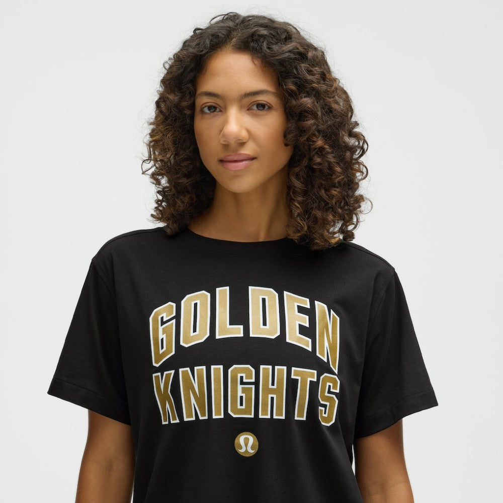 Vegas Golden Knights lululemon Women's All Yours Organic Cotton T-Shirt - Black | US 203169866
