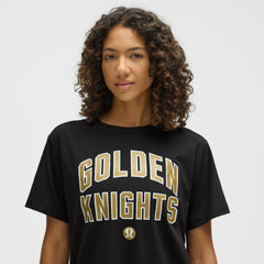 Vegas Golden Knights lululemon Women's All Yours Organic Cotton T-Shirt - Black | US 203169866