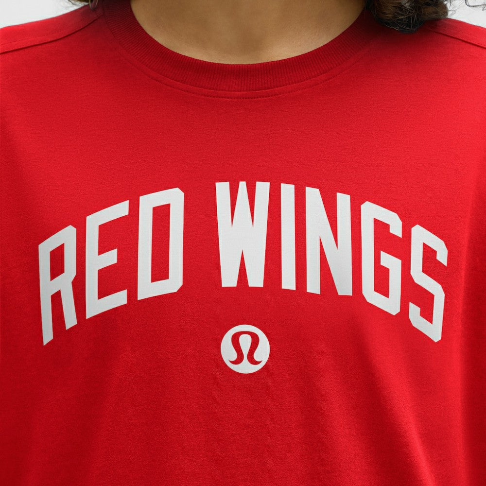 Detroit Red Wings lululemon Women's All Yours Organic Cotton T-Shirt - True Red | US 203169873