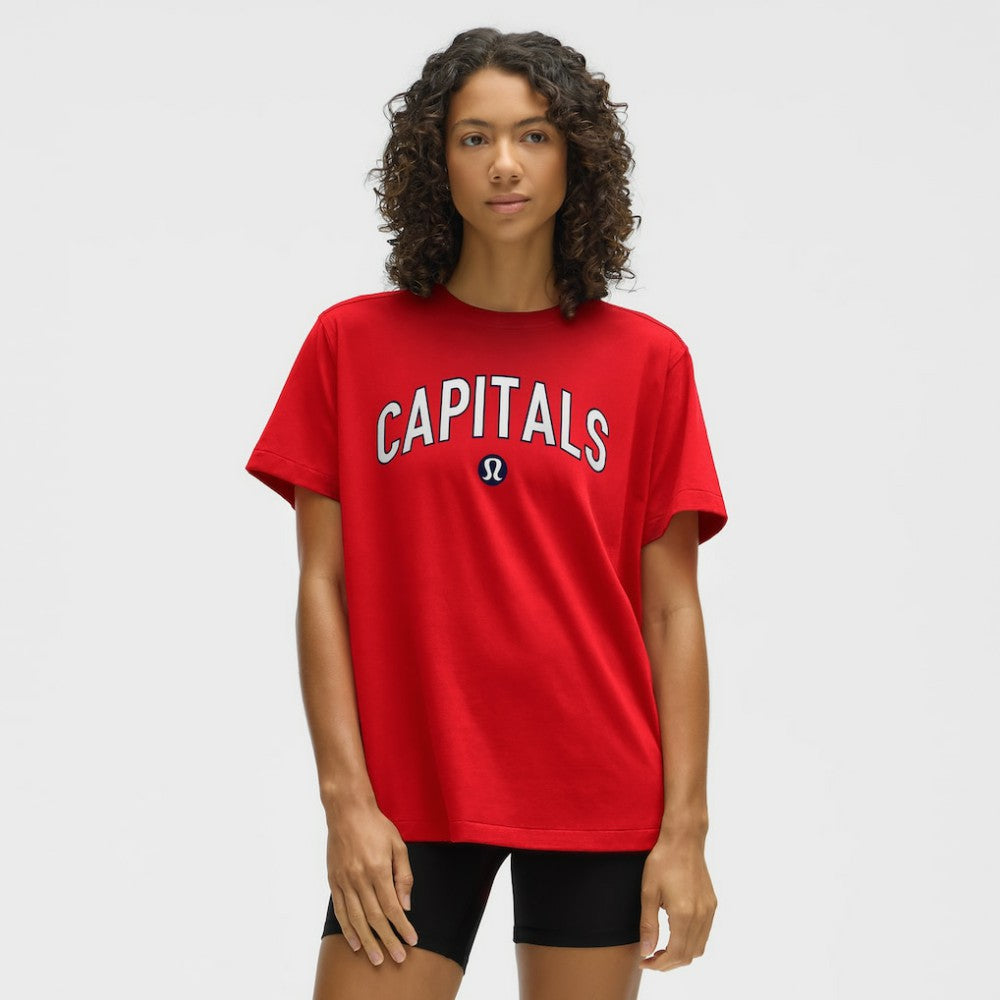 Washington Capitals lululemon Women's All Yours Organic Cotton T-Shirt - True Red | US 203169875