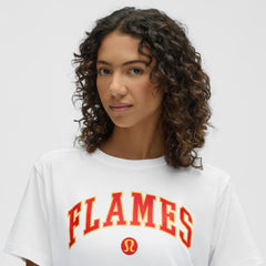 Calgary Flames lululemon Women's All Yours Organic Cotton T-Shirt - White | US 203169877