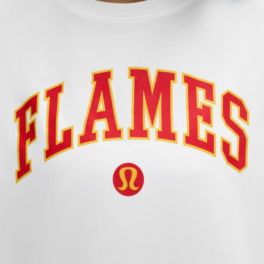 Calgary Flames lululemon Women's All Yours Organic Cotton T-Shirt - White | US 203169877