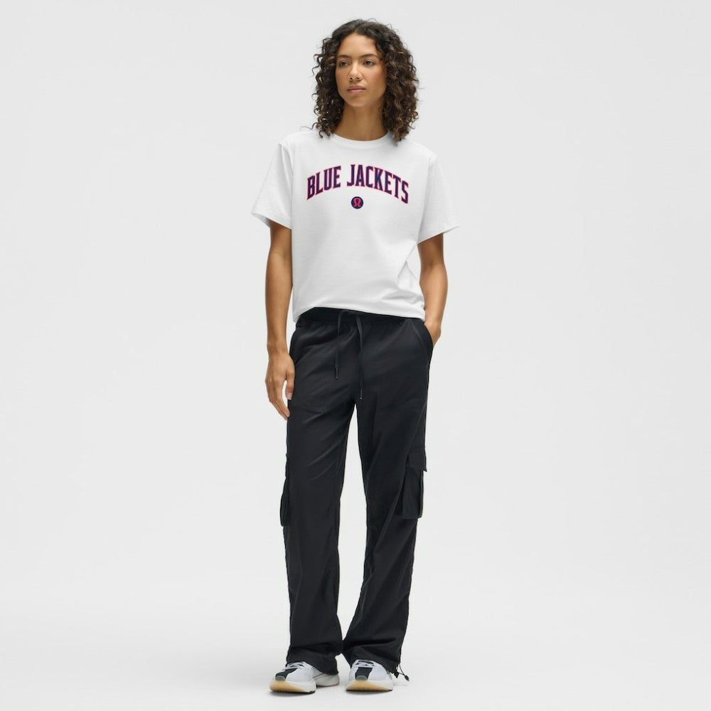 Columbus Blue Jackets lululemon Women's All Yours Organic Cotton T-Shirt - White | US 203169878