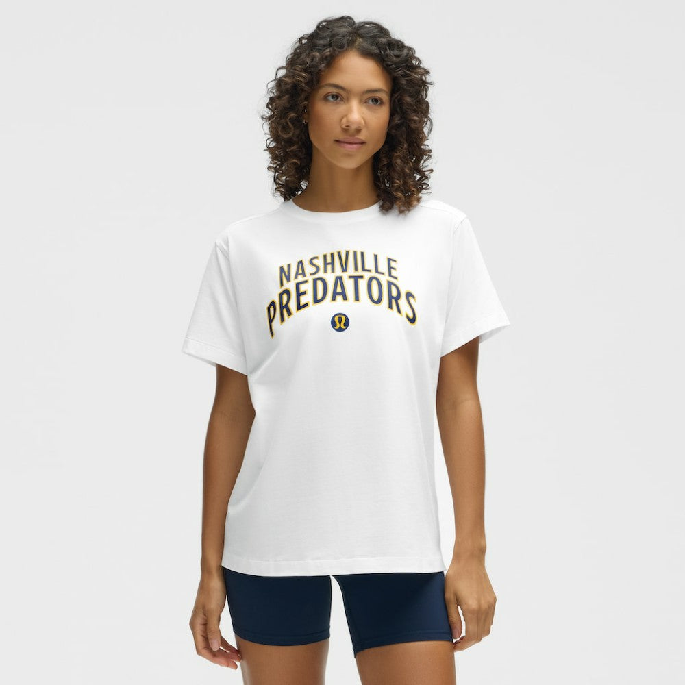 Nashville Predators lululemon Women's All Yours Organic Cotton T-Shirt - White | US 203169883