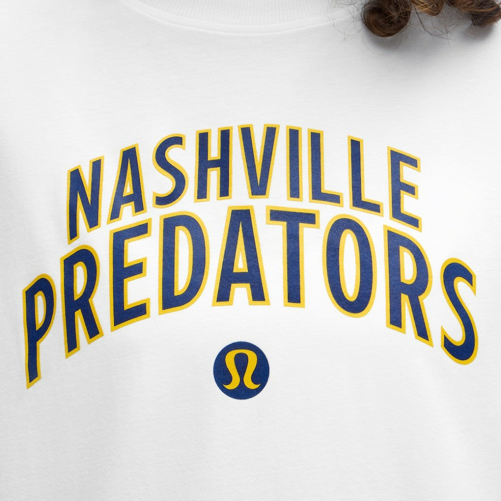 Nashville Predators lululemon Women's All Yours Organic Cotton T-Shirt - White | US 203169883