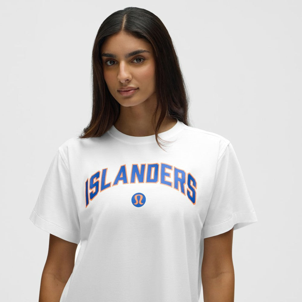New York Islanders lululemon Women's All Yours Organic Cotton T-Shirt - White | US 203169884