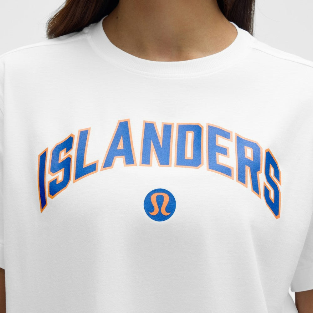 New York Islanders lululemon Women's All Yours Organic Cotton T-Shirt - White | US 203169884