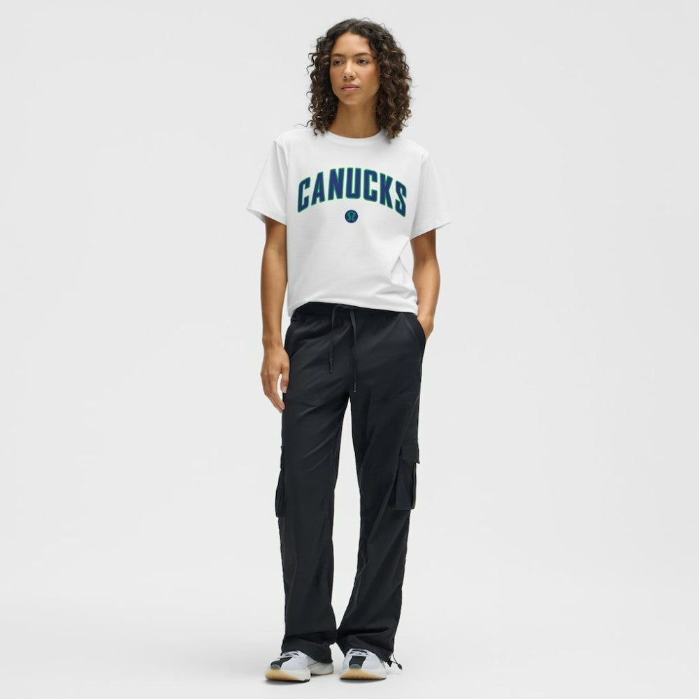 Vancouver Canucks lululemon Women's All Yours Organic Cotton T-Shirt - White | US 203169889