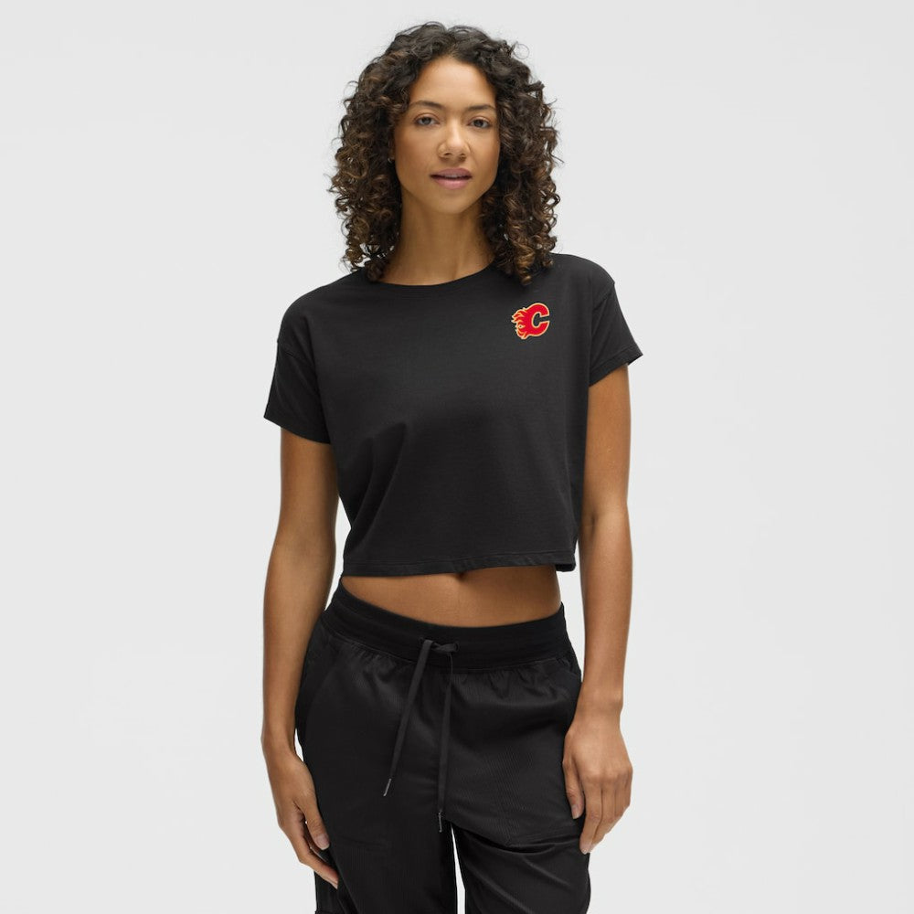 Calgary Flames lululemon Women's Cates T-Shirt - Black | US 203169892