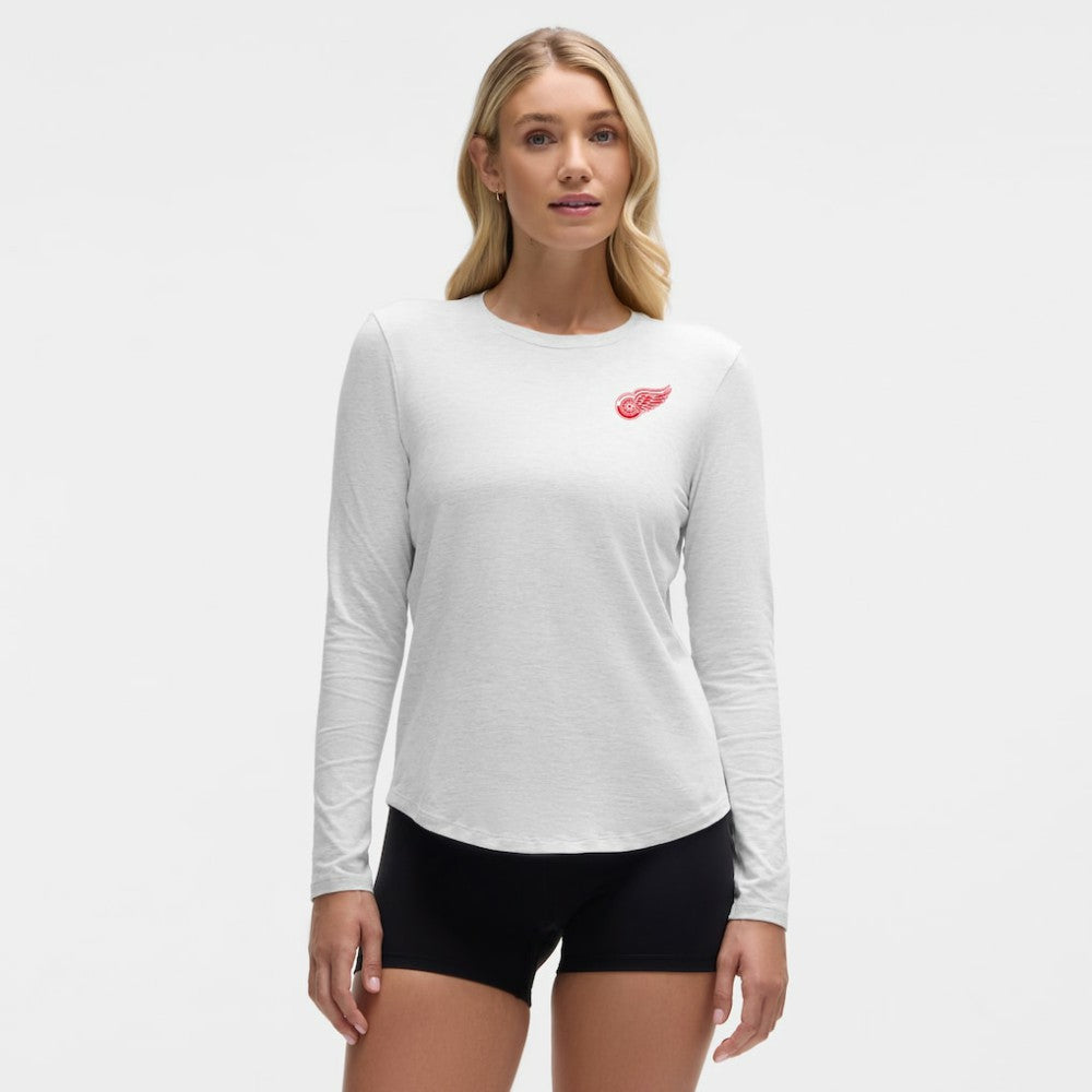 Detroit Red Wings lululemon Women's Love Long Sleeve T-Shirt - Heathered Core Ultra Light Grey | US 203169989