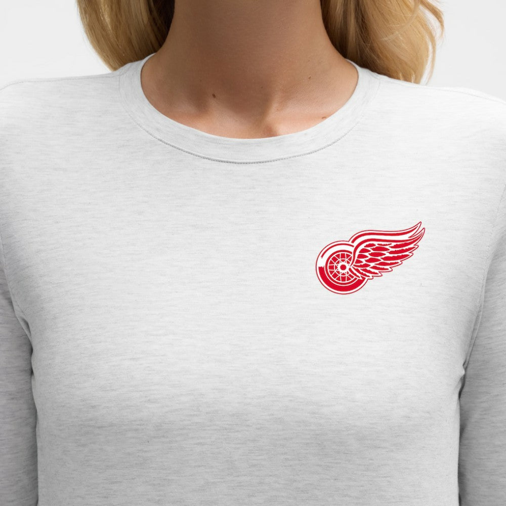 Detroit Red Wings lululemon Women's Love Long Sleeve T-Shirt - Heathered Core Ultra Light Grey | US 203169989