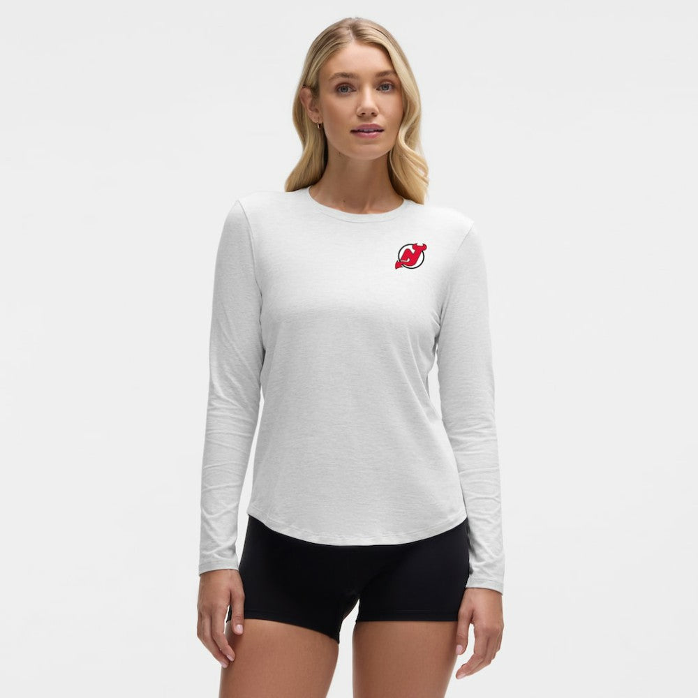 New Jersey Devils lululemon Women's Love Long Sleeve T-Shirt - Heathered Core Ultra Light Grey | US 203169995