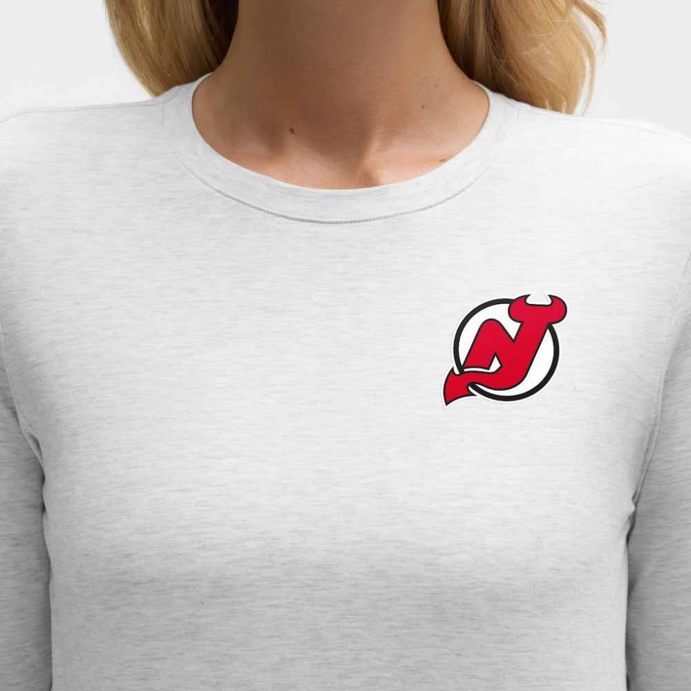 New Jersey Devils lululemon Women's Love Long Sleeve T-Shirt - Heathered Core Ultra Light Grey | US 203169995