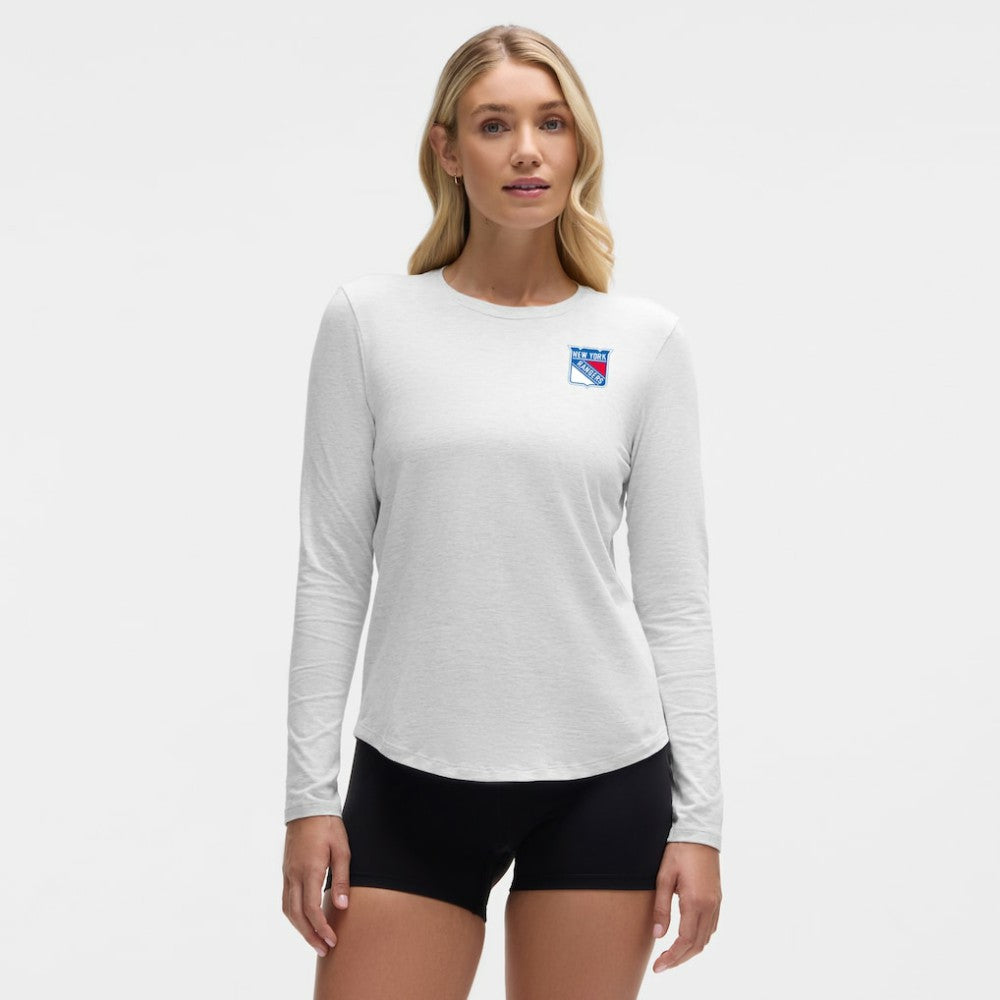 New York Rangers lululemon Women's Love Long Sleeve T-Shirt - Heathered Core Ultra Light Grey | US 203169996