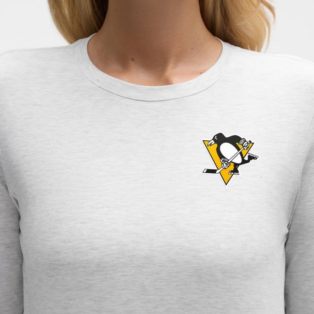Pittsburgh Penguins lululemon Women's Love Long Sleeve T-Shirt - Heathered Core Ultra Light Grey | US 203169998
