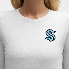 Seattle Kraken lululemon Women's Love Long Sleeve T-Shirt - Heathered Core Ultra Light Grey | US 203169999