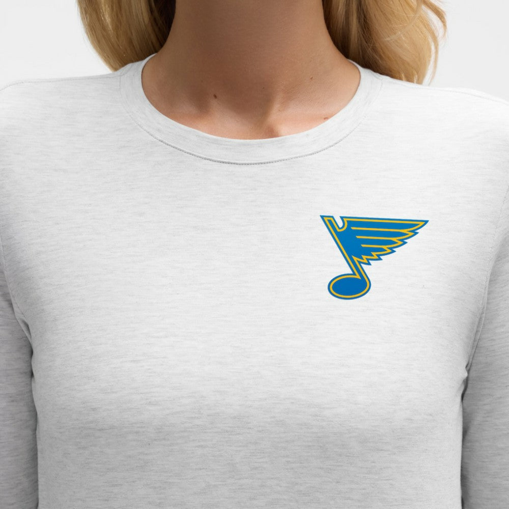 St. Louis Blues lululemon Women's Love Long Sleeve T-Shirt - Heathered Core Ultra Light Grey | US 203170000