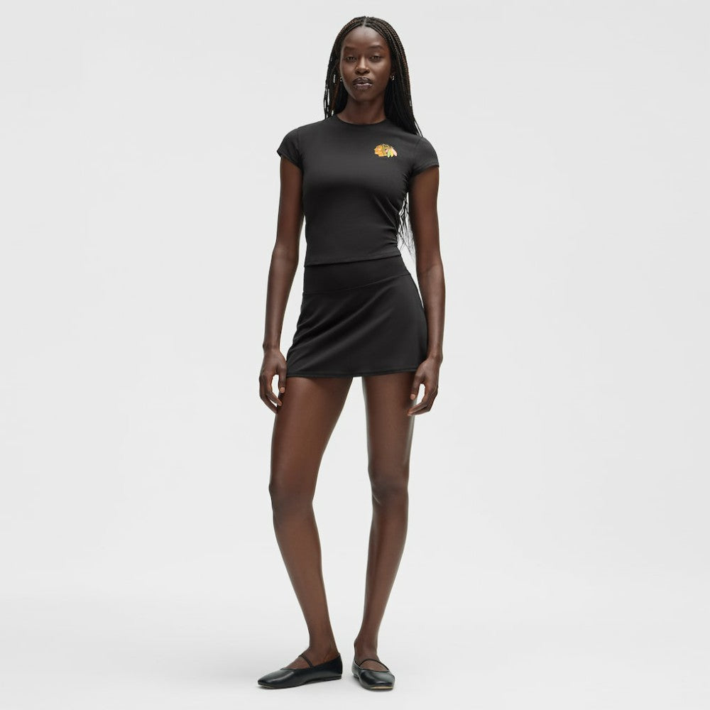 Chicago Blackhawks lululemon Women's Baby T-Shirt - Black | US 203170009