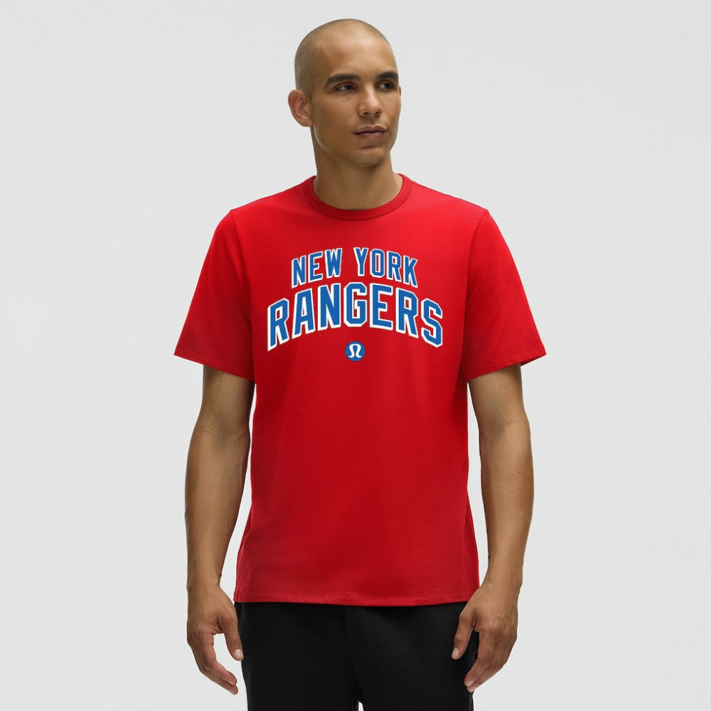 New York Rangers lululemon Organic Cotton Classic-Fit T-Shirt - True Red | US 203170064