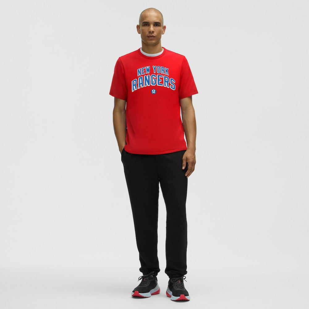 New York Rangers lululemon Organic Cotton Classic-Fit T-Shirt - True Red | US 203170064