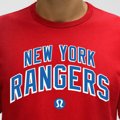 New York Rangers lululemon Organic Cotton Classic-Fit T-Shirt - True Red | US 203170064