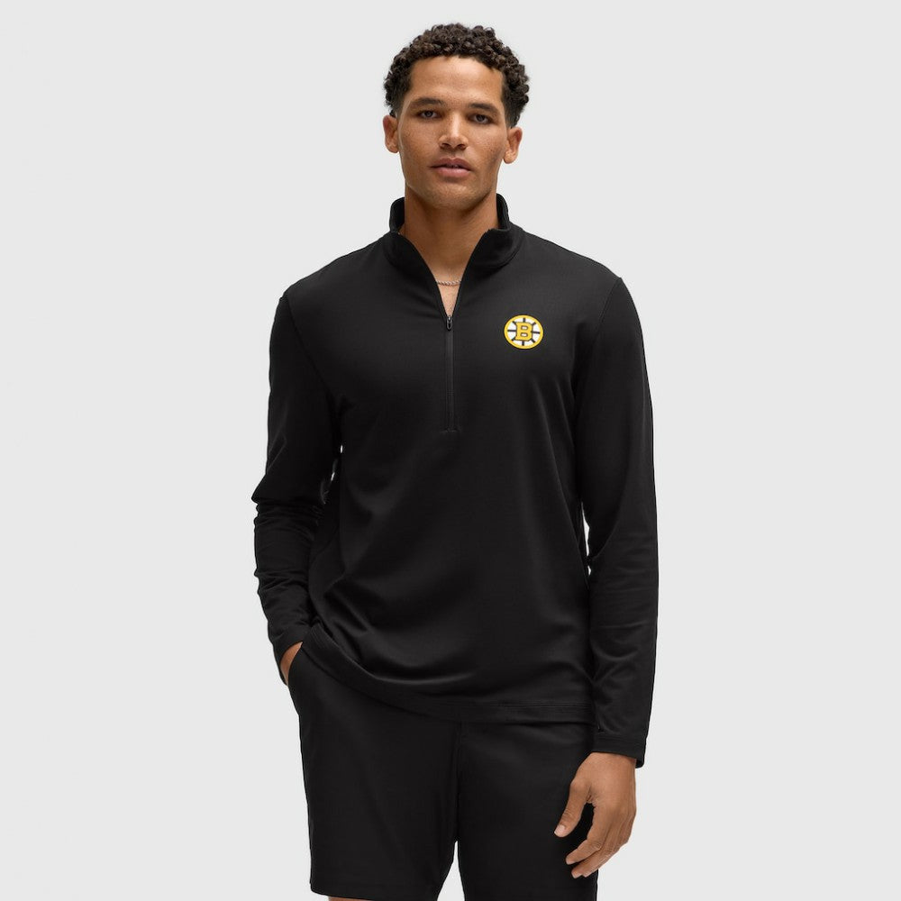 Boston Bruins lululemon Soft Jersey Half-Zip Pullover - Black | US 203170092