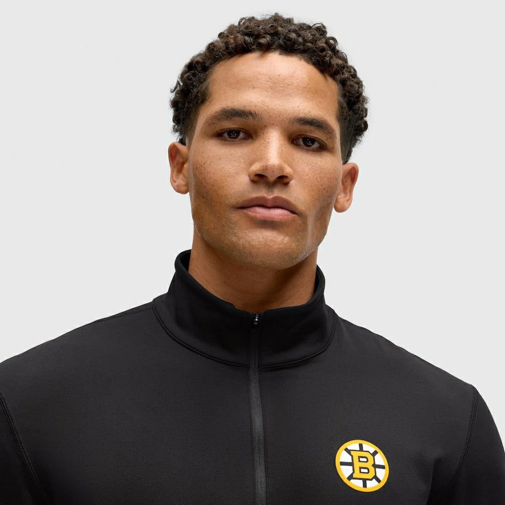 Boston Bruins lululemon Soft Jersey Half-Zip Pullover - Black | US 203170092
