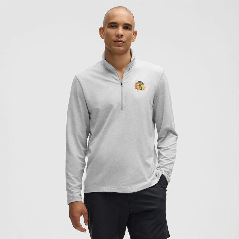 Chicago Blackhawks lululemon Soft Jersey Half-Zip Pullover - Heather Gray | US 203170104
