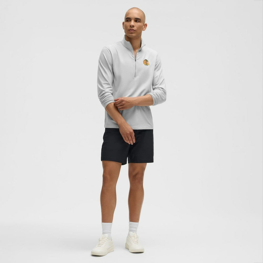 Chicago Blackhawks lululemon Soft Jersey Half-Zip Pullover - Heather Gray | US 203170104