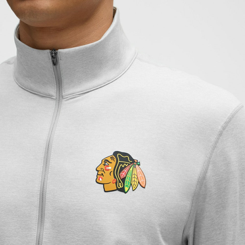 Chicago Blackhawks lululemon Soft Jersey Half-Zip Pullover - Heather Gray | US 203170104