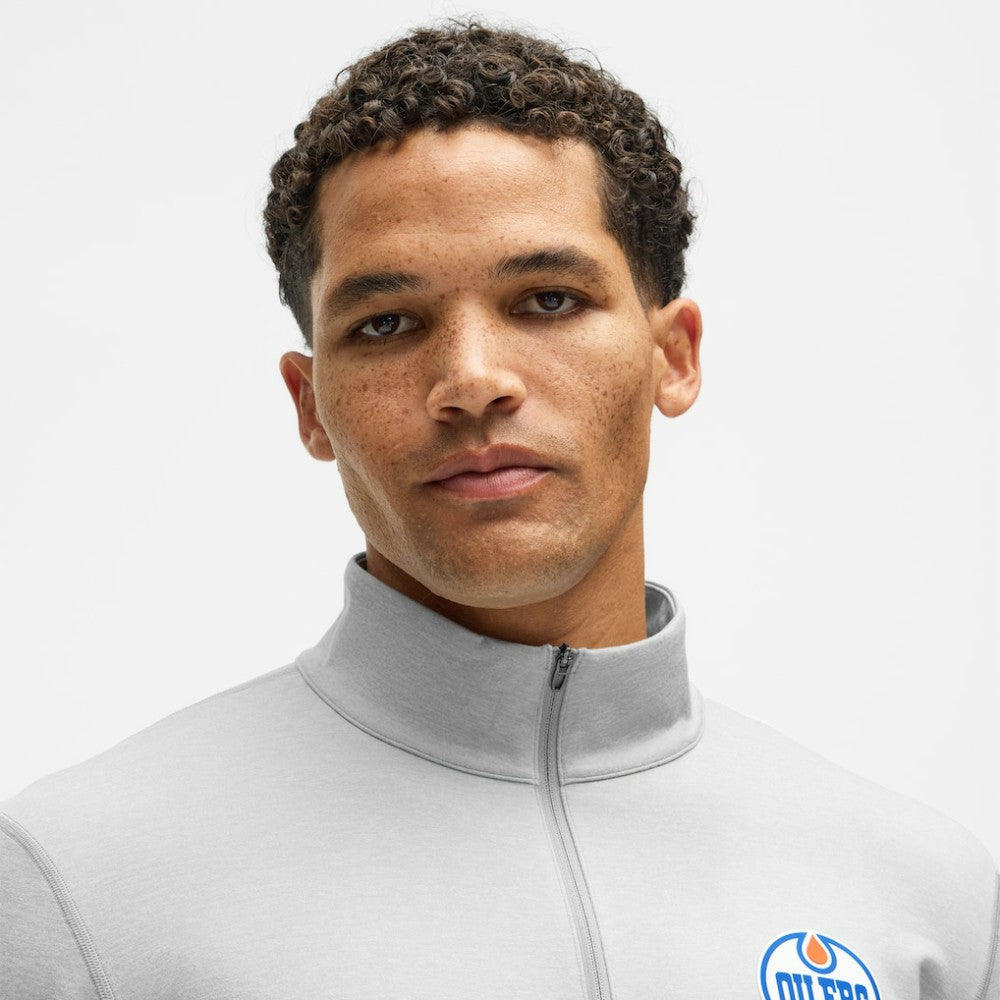 Edmonton Oilers lululemon Soft Jersey Half-Zip Pullover - Heather Gray | US 203170108