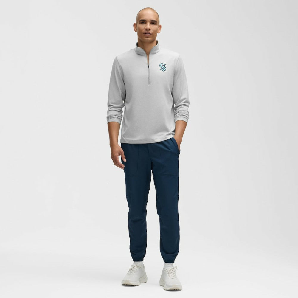 Seattle Kraken lululemon Soft Jersey Half-Zip Pullover - Heather Gray | US 203170113