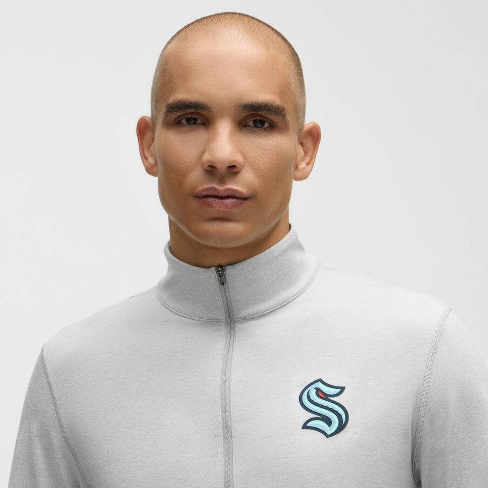 Seattle Kraken lululemon Soft Jersey Half-Zip Pullover - Heather Gray | US 203170113