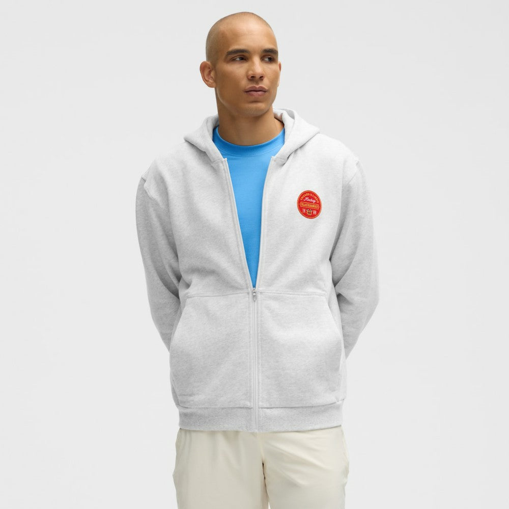 Chicago Blackhawks lululemon Steady State Full-Zip Hoodie - Heathered Core Ultra Light Grey | US 203170177