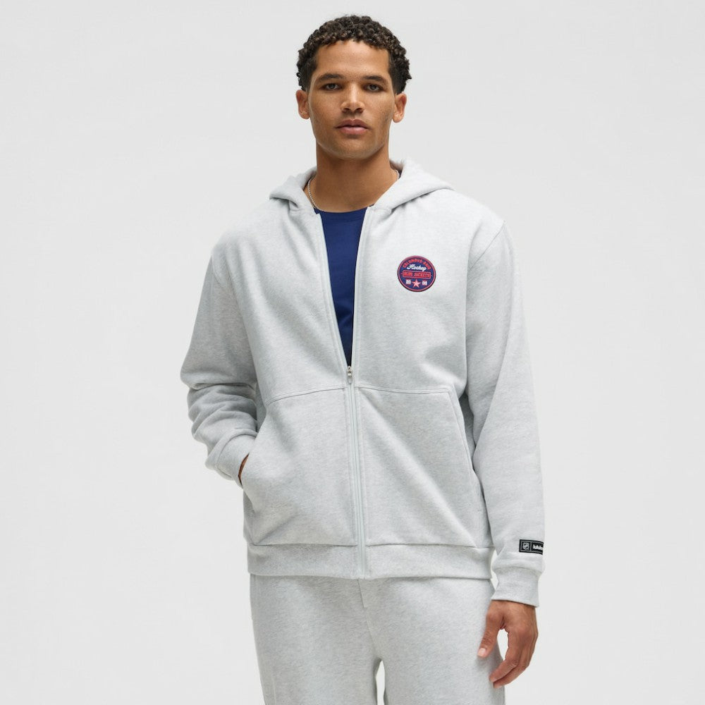 Columbus Blue Jackets lululemon Steady State Full-Zip Hoodie - Heathered Core Ultra Light Grey | US 203170179