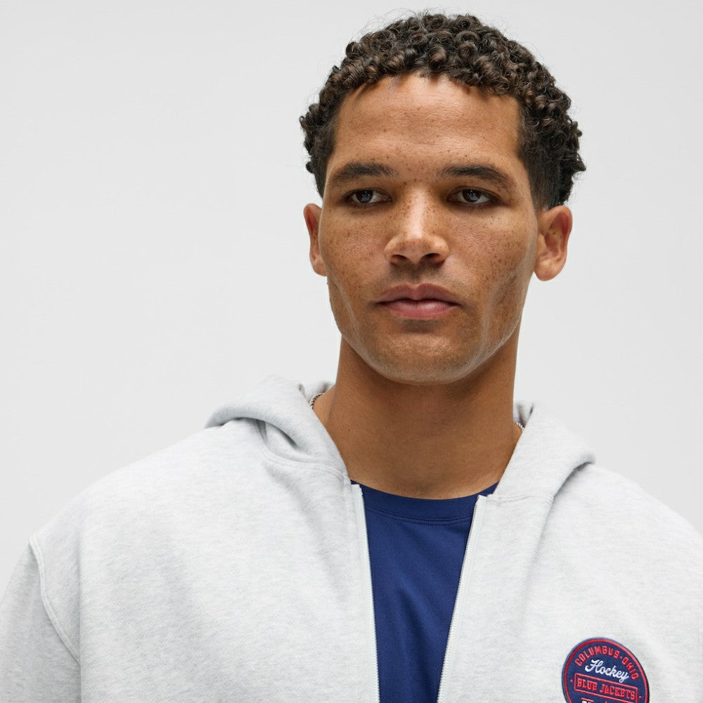Columbus Blue Jackets lululemon Steady State Full-Zip Hoodie - Heathered Core Ultra Light Grey | US 203170179