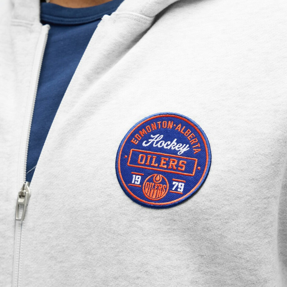Edmonton Oilers lululemon Steady State Full-Zip Hoodie - Heathered Core Ultra Light Grey | US 203170182