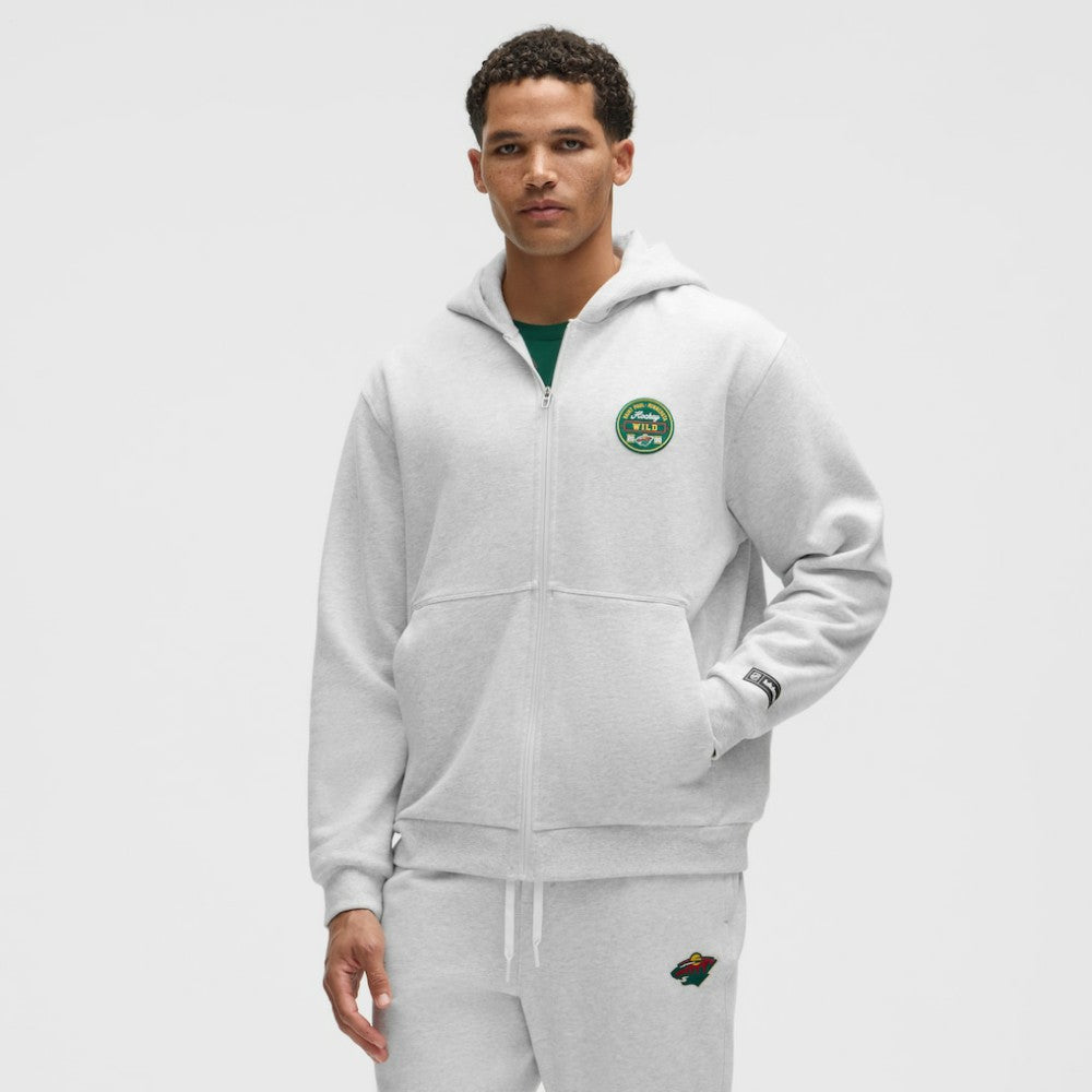 Minnesota Wild lululemon Steady State Full-Zip Hoodie - Heathered Core Ultra Light Grey | US 203170185