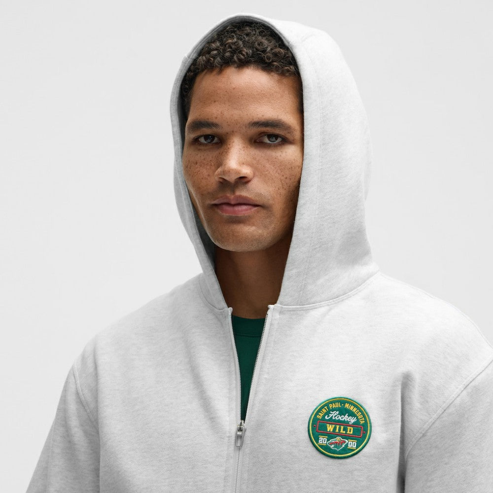 Minnesota Wild lululemon Steady State Full-Zip Hoodie - Heathered Core Ultra Light Grey | US 203170185