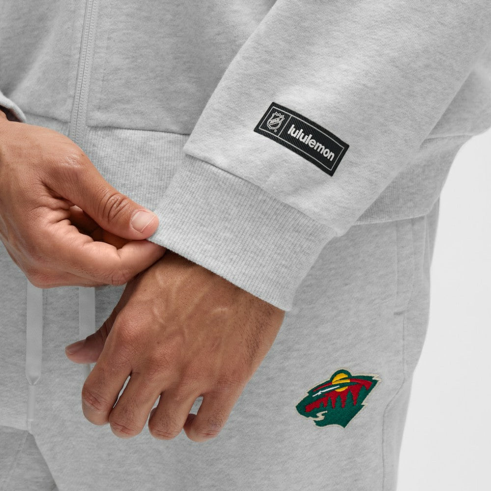 Minnesota Wild lululemon Steady State Full-Zip Hoodie - Heathered Core Ultra Light Grey | US 203170185