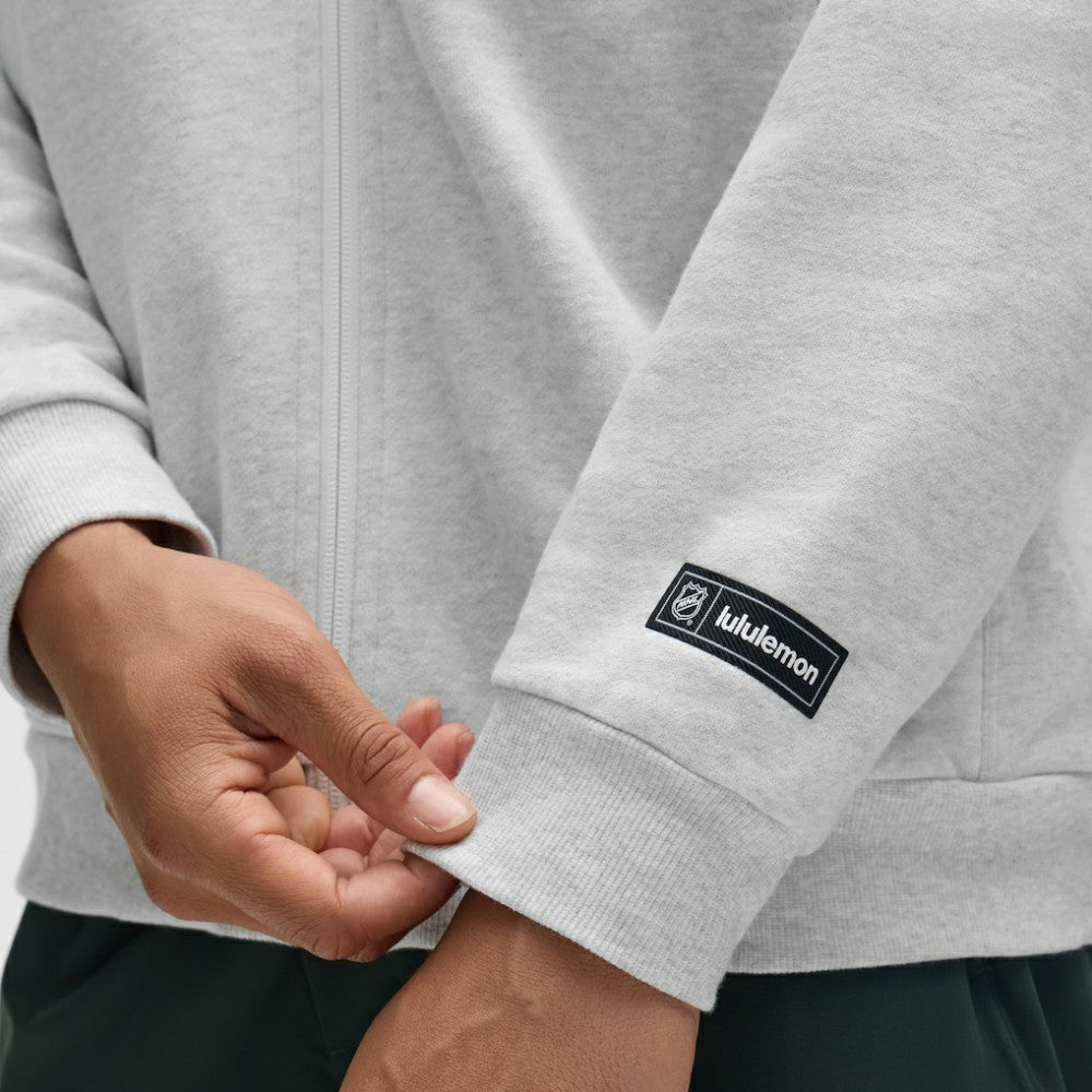 San Jose Sharks lululemon Steady State Full-Zip Hoodie - Heathered Core Ultra Light Grey | US 203170194