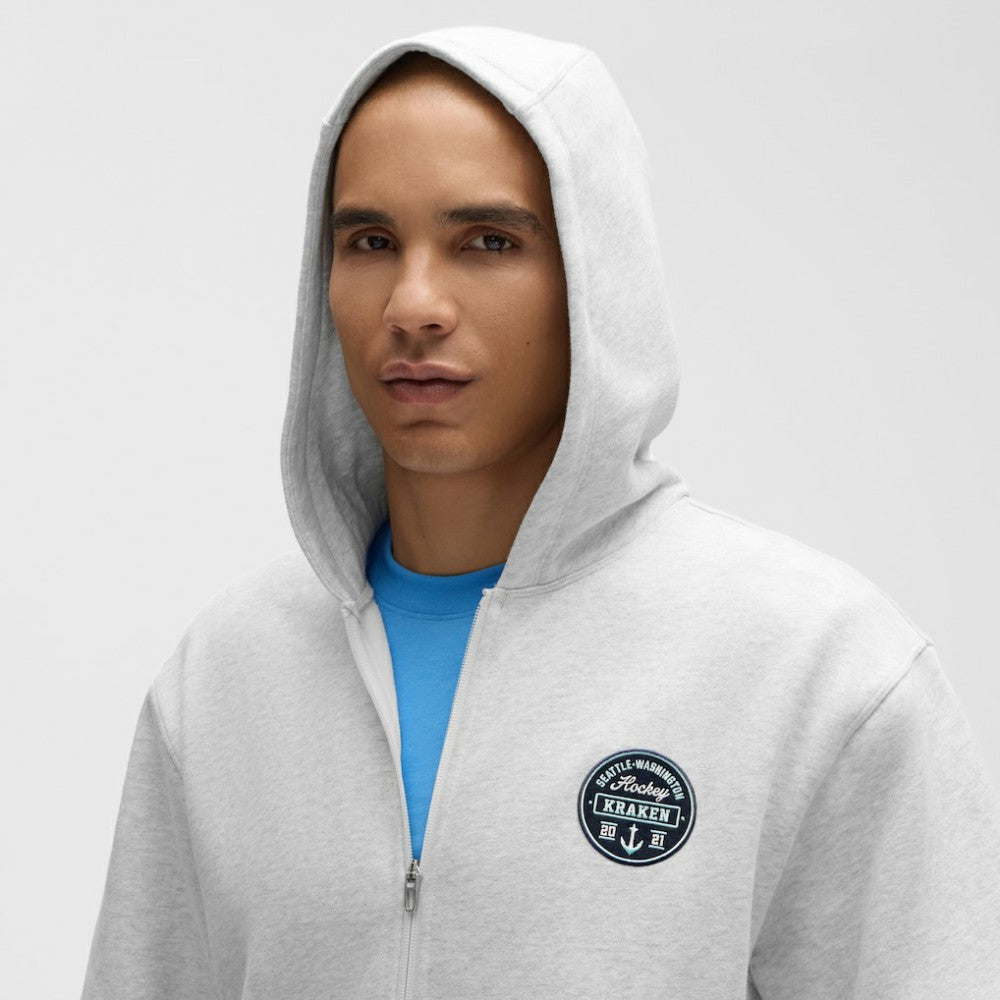 Seattle Kraken lululemon Steady State Full-Zip Hoodie - Heathered Core Ultra Light Grey | US 203170195