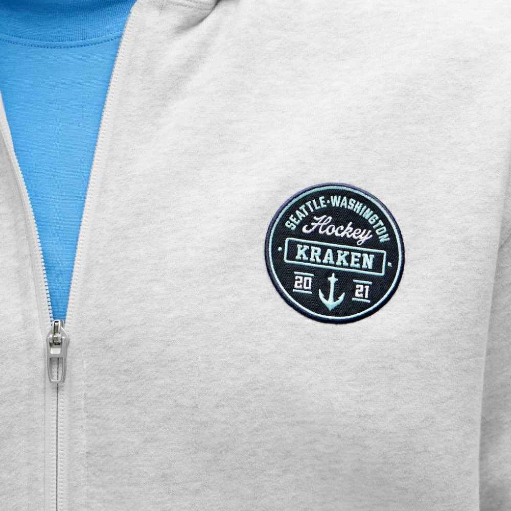 Seattle Kraken lululemon Steady State Full-Zip Hoodie - Heathered Core Ultra Light Grey | US 203170195