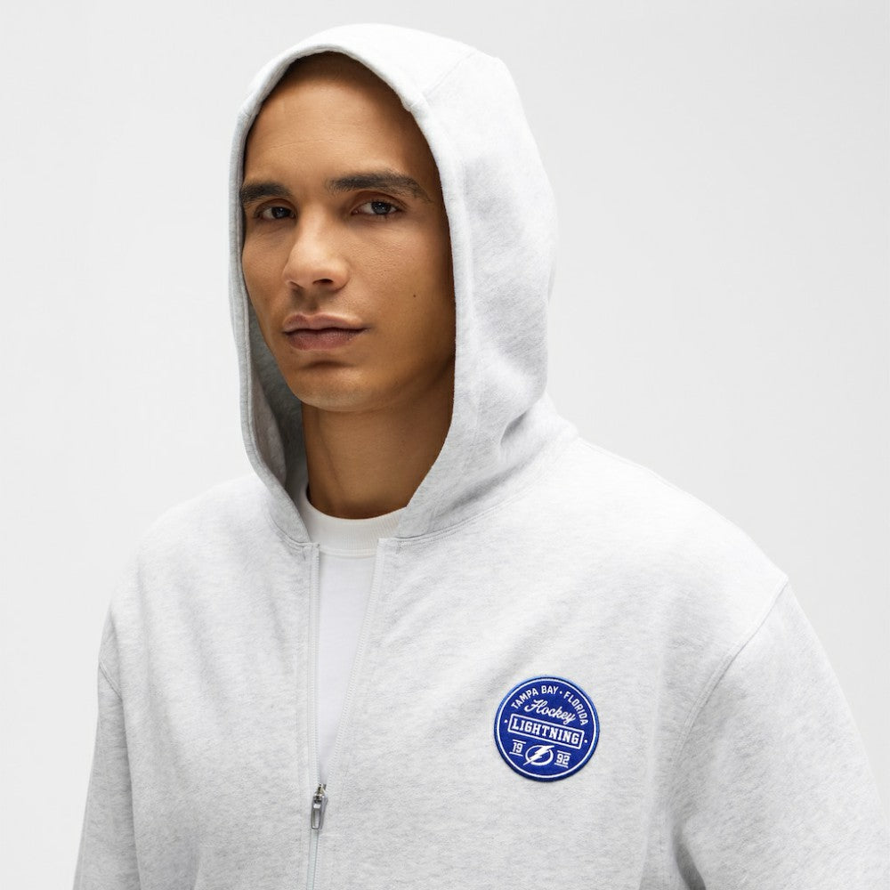 Tampa Bay Lightning lululemon Steady State Full-Zip Hoodie - Heathered Core Ultra Light Grey | US 203170197
