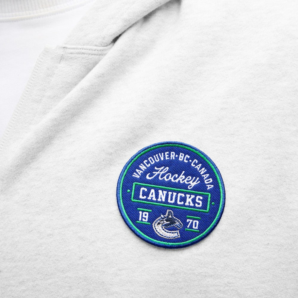 Vancouver Canucks lululemon Steady State Full-Zip Hoodie - Heathered Core Ultra Light Grey | US 203170200