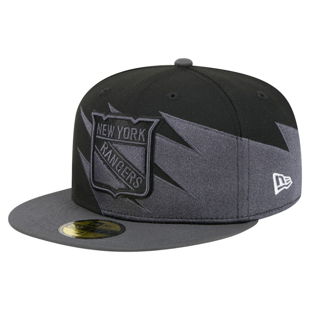 New York Rangers New Era Spikes 59FIFTY Fitted Hat - Black | US 203170278